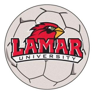 FANMATS NCAA Lamar University Cream 2 ft. 3 in. x 2 ft. 3 in. Round Accent Rug 2727