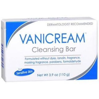 Vanicream Cleansing Bar For Sensitive Skin, Fragrance Free   3.9 Oz