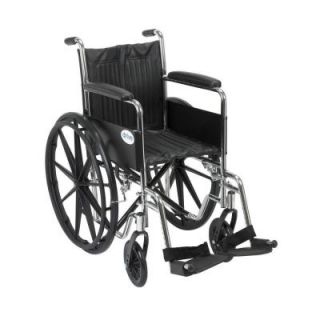 Drive Chrome Sport Wheelchair with Fixed Full Arm and Swing Away Footrest cs16fa sf