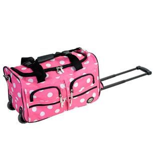Rockland Fox Luggage 22 ROLLING DUFFLE BAG, PINK DOT   Home   Luggage