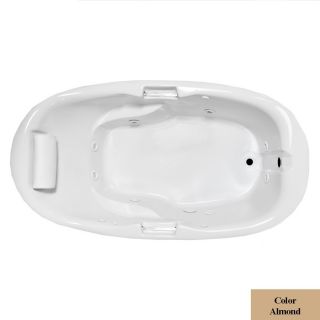 Laurel Mountain Ambler Almond Acrylic Oval Whirlpool Tub (Common 40 in x 72 in; Actual 36 in x 40 in x 72 in)