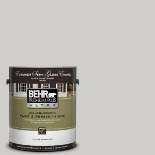 BEHR Premium Plus Ultra 1 gal. #PPF 18 Gazebo Gray Semi Gloss Enamel Exterior Paint 585001