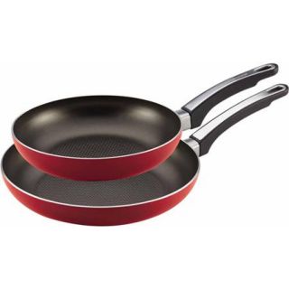 Farberware High Performance Nonstick Aluminum 9 Inch and 11 Inch Twin Pack Skillet Set, Red