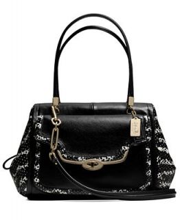 COACH MADISON MADELINE EAST/WEST SATCHEL IN TWO TONE PYTHON EMBOSSED