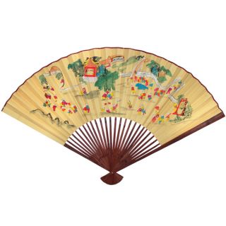 Large Oriental Children #7 Decorative Wall Fan (China)