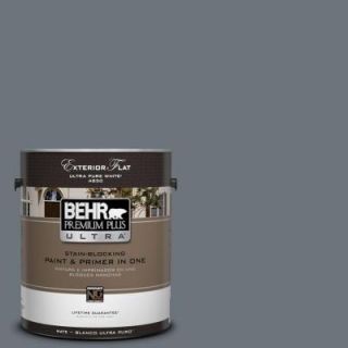 BEHR Premium Plus Ultra 1 gal. #750F 5 Silver Hill Flat Exterior Paint 485301