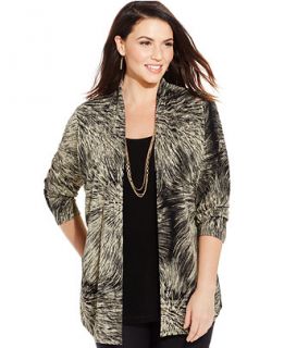 JM Collection Plus Size Layered Look Cardigan Top   Tops   Plus Sizes