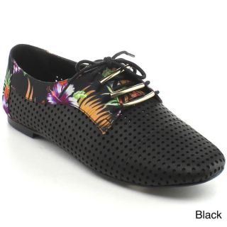 Bumper Womens Jolie 7 Flower Print Flat Oxfords   16273294