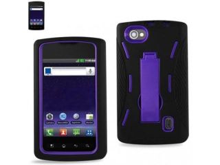 Rugged Dual Layer Impact Absorbing Case With Built In Kickstand Compatible with LG Optimus M Plus MS695 for Metro PCS