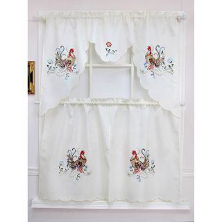 Embroidered Sunflower Kitchen Curtains Seperates
