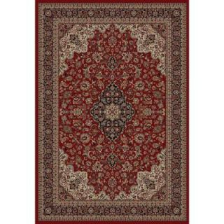 Concord Global Trading Persian Classics Medallion Kashan Red 5 ft. 3 in. x 7 ft. 7 in. Area Rug 20805