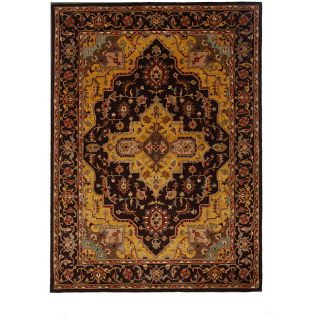 Hand Tufted Tempest Dark Brown/Gold Area Rug (8 x 11)  