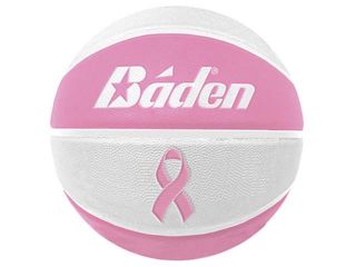 Baden B285W 8101 F Contender Official Wide Channel Basketball, National Breast Cancer Foundation Pink Ribbon Size 28.5 in.