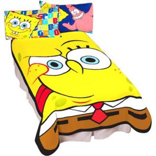 SpongeBob SquarePants Mod Bob Micro Raschel Blanket, Yellow