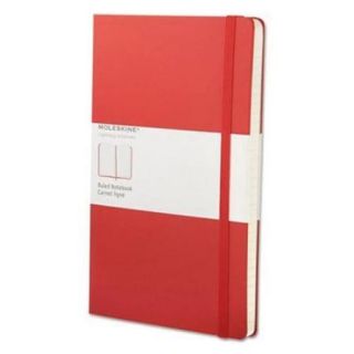 Moleskine Group QP060R Ruled Classic Notebook, 5 X 8 1/4, Red Cover, 240 Sheets