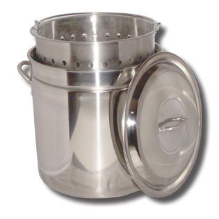 King Kooker® 102 Qt. Stainless Steel Boiling Pot with Steam Ridge