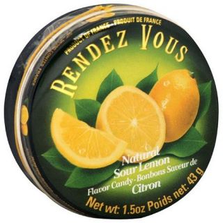 Rendez Vous Natural Sour Lemon Candy, 1.5 oz (Pack of 12)