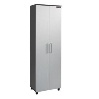 BLACK+DECKER 5 Shelf Laminate Narrow Storage Cabinet with Leg Levelers in Charcoal Stipple BG104749K