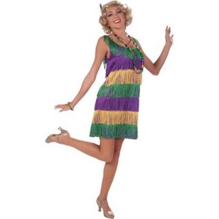 Mardi Gras Flapper Adult Halloween Costume, Size Women's   One Size