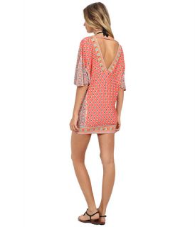 Nanette Lepore Bindi Covers Tunic Cover Up Coral