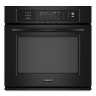 KitchenAid 27 in Convection Single Electric Wall Oven (Black)