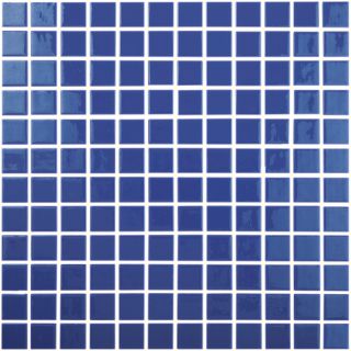 Elida Ceramica Dark Cobalt Glass Mosaic Square Indoor/Outdoor Wall Tile (Common 12 in x 12 in; Actual 12.5 in x 12.5 in)