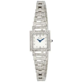 Bulova Womens 96L140 Crystal accented Stainless Steel Watch