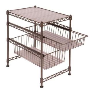 Seville Classics 11 1/2 in. x 17 1/2 in. x 18 1/2 in. Stackable Kitchen Cabinet Organizer SHE05122B