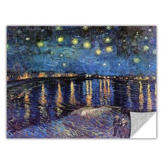ArtWall ArtApeelz 'Starry Night over the Rhone' by Vincent Van Gogh Painting Print