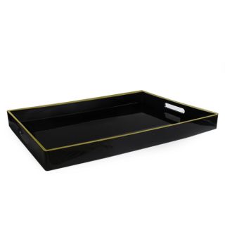 Goldtone piping Black Serving Tray  ™ Shopping   Great