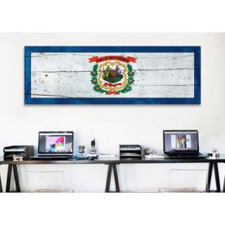 iCanvas Flags West Virginia Wood Planks Panoramic Graphic Art on Canvas