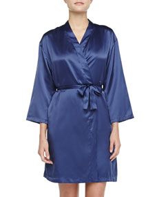 Cosabella Silk Wrap Robe, Twilight