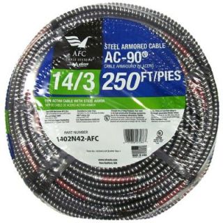 AFC Cable Systems 14/3 x 250 ft. BX/AC 90 Solid Cable 1402N42 AFC