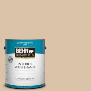 BEHR Premium Plus Home Decorators Collection 1 gal. #HDC CT 06 Country Linens Zero VOC Satin Enamel Interior Paint 740001