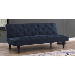 Avenue Greene Orfino Blue Velour Futon   17576031  