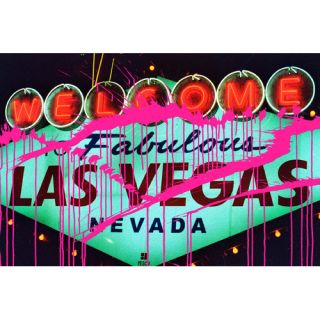 Sin City Neon Nights Graphic Art on Canvas by Fluorescent Palace