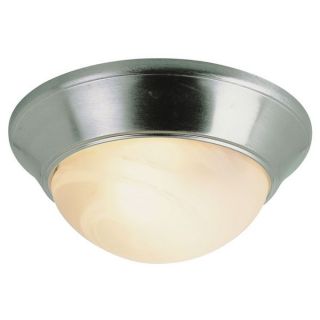 Cambridge Brushed Nickel 3 light Flush Mount with Marbelized Shade