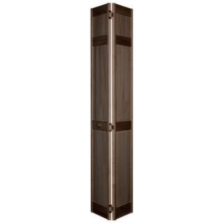 Home Fashion Technologies 32 in. x 80 in. 6 Panel MinWax Dark Walnut Solid Wood Interior Closet Bi fold Door 16032802716