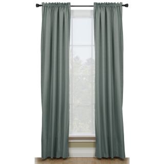 Style Selections Walker 63 in Blue Polyester Rod Pocket Room Darkening Single Curtain Panel