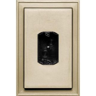 Builders Edge 8.125 in. x 12 in. #049 Almond Jumbo Electrical Mounting Block Centered 130110020049