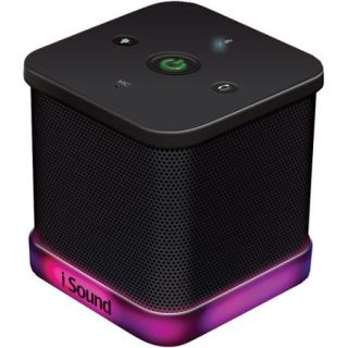 i.Sound iGlow Sound Cube Wireless Bluetooth Speaker, Black