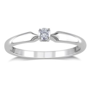Haylee Jewels Sterling Silver 1/10ct TDW Diamond Solitaire Ring (H I