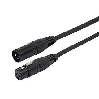 Monoprice 49 22AWG 3 Pin DMX Lighting and AES/EBU Audio Cable, Black