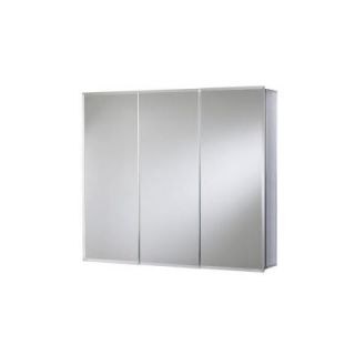 Croydex 30 in. x 26 in. Recessed or Surface Mount Mirrored Medicine Cabinet in Aluminum with Hang 'N' Lock Easy Hanging System WC101869YW