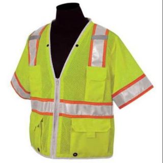 ML KISHIGO 1550 XL High Visibility Vest, Class 3, XL, Lime