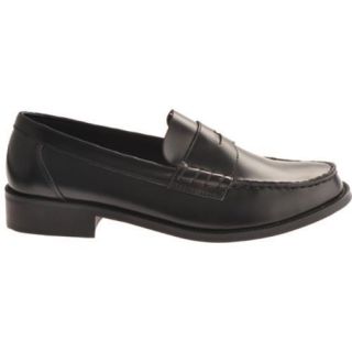Mens White Cross Classics Penny Loafer Black Leather  