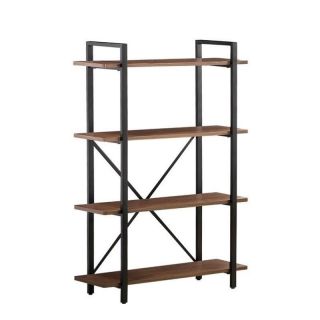 Coaster Industrial Style Metal Bookcase in Black   800336
