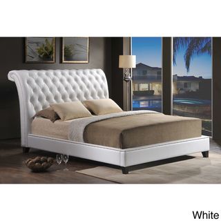 Jazmin Tufted Modern Bed with Upholstered Headboard  