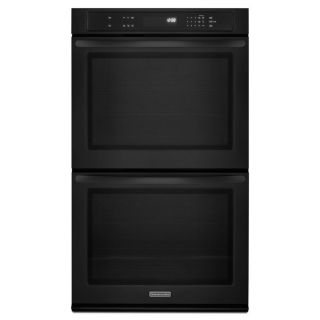 KitchenAid Architect 27 in Self Cleaning Double Electric Wall Oven (Black)