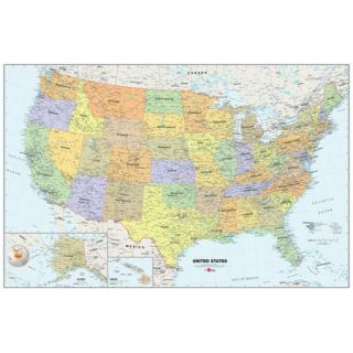 WallPops U.S.A. Map Dry Erase Calendar Decal